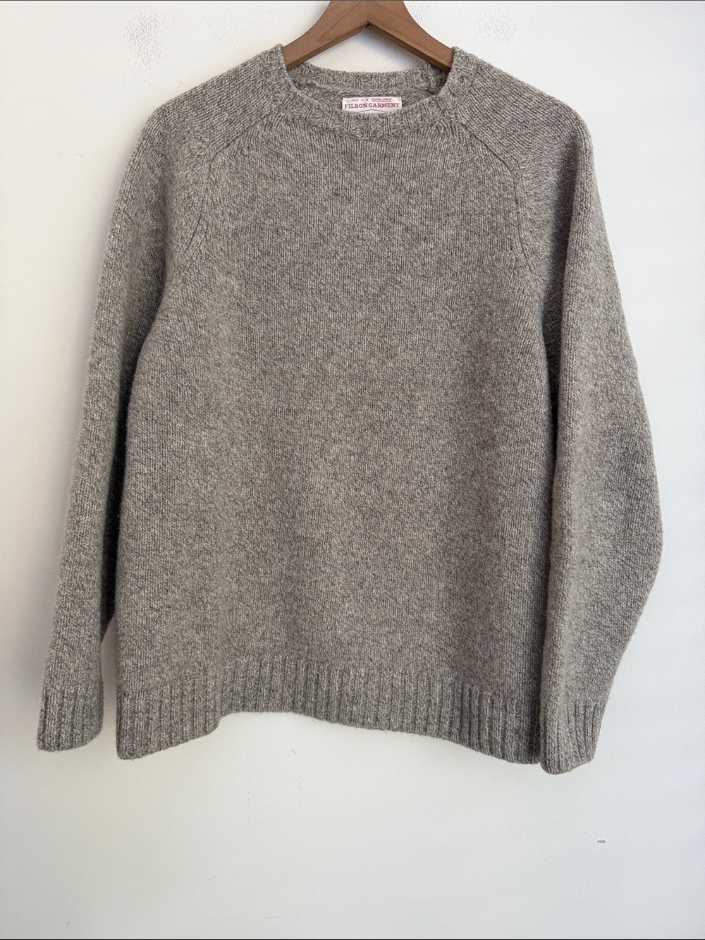 FILSON Italy 100% virgin wool Sweater Men cream Long Sleeve L
